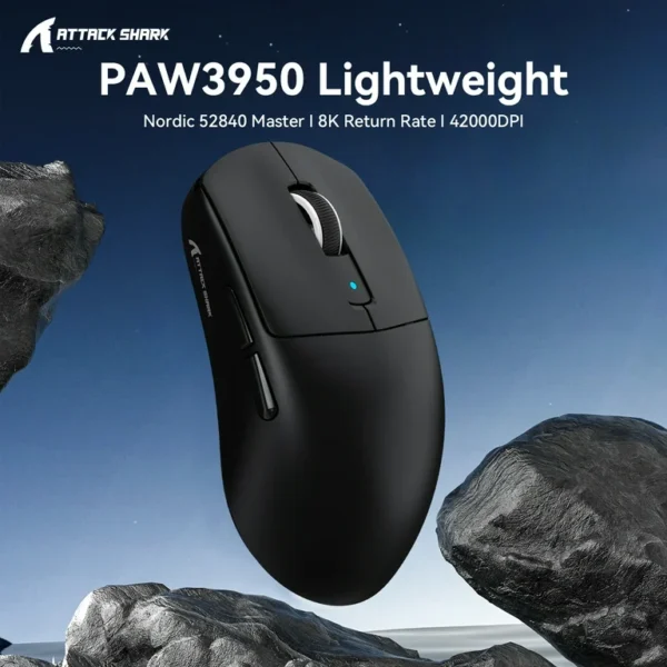 Attack Shark R6 Programmable Ultra Lightweight Wireless Gaming Mouse PAW3950MAX