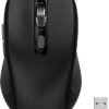 Wireless Mouse 6 Silent Buttons 2 4G with USB Mini Receiver 5 Level DPI Setting 4000DPI Ambidextrous PC Mac Linux Laptop
