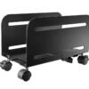 360 Rotating PC Tray Desktop Rack Computer Case Holder Trolley Roller Adjustable CPU