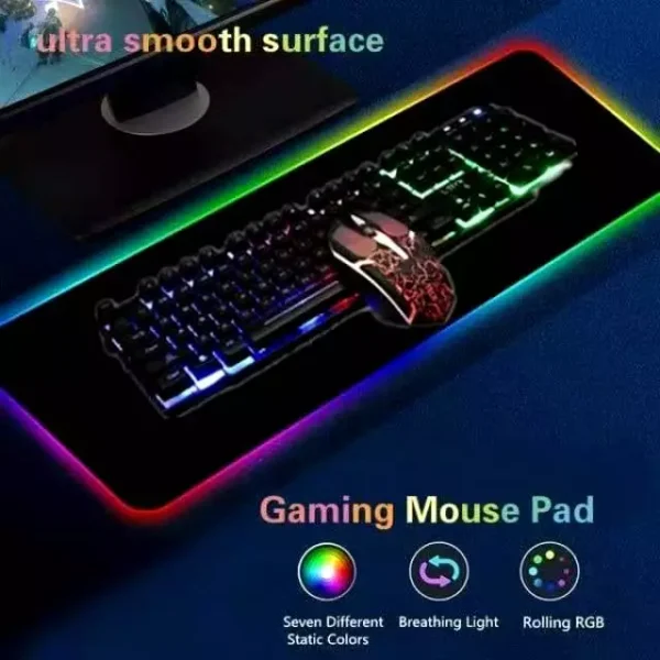 Lighting Gaming Mouse Pad Large Size Waterproof Usb Mousepad Game Mice Mat Mice