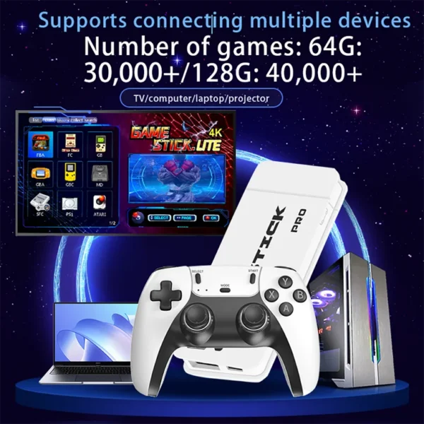7star M8 Controller Game 4K HDMI GAME STICK TV 64GB 10000 Video Game Console 2 4G Wireless Controller Family Game