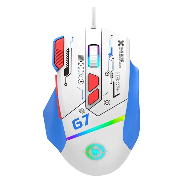 Gaming Mouse Wried 12800DPI Backlight 8 Button 6 DPI Macro Custom APP For PC Laptop