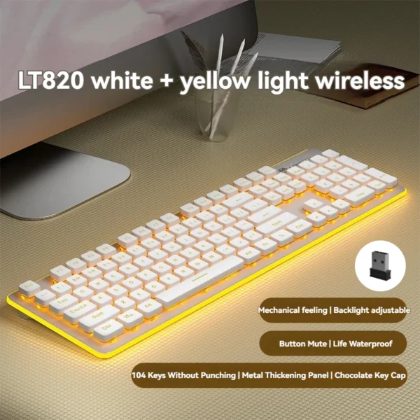 cn-11134207-820l4-mgourdpwmxoub6.webp LT820 Silent Wireless Keyboard for Laptop Office Use Waterproof Light keyboard Pc Accessories Computer Gaming Tri mode connect Buletooth keyboard For Student Keyboard