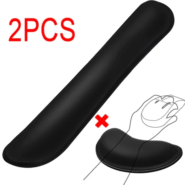 2PCS Wrist Rest Pad Keyboard Pad Mousepads Ergonomic Support Pad Comfortable Relief Non Slip For PC Computer Laptop