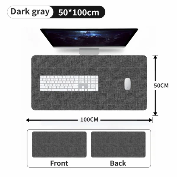 Large PU material game mouse pad surface waterproof non slip anti scratch breathable computer office keyboard pad