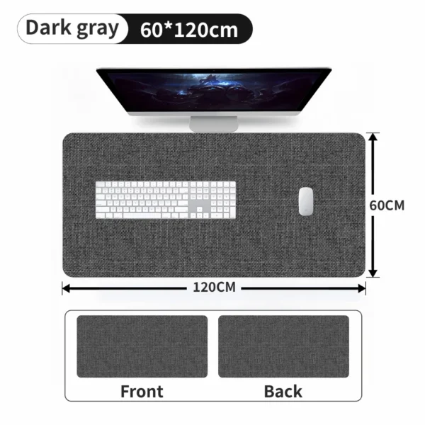 Large PU material game mouse pad surface waterproof non slip anti scratch breathable computer office keyboard pad
