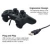USB008 USB Analog Gamepad Joystick Single Dual Pengawal Gaming PC Komputer Komputer riba Steam Wired